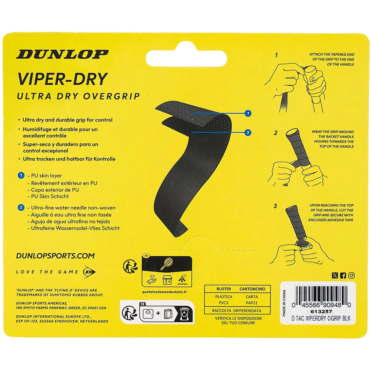 SOBREGRIPS DUNLOP ATP VIPER-DRY x3