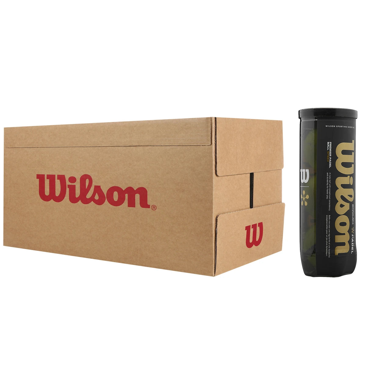 CAJA DE 24 TUBOS DE 3 PELOTAS DE PÁDEL WILSON PREMIER PADEL SPEED