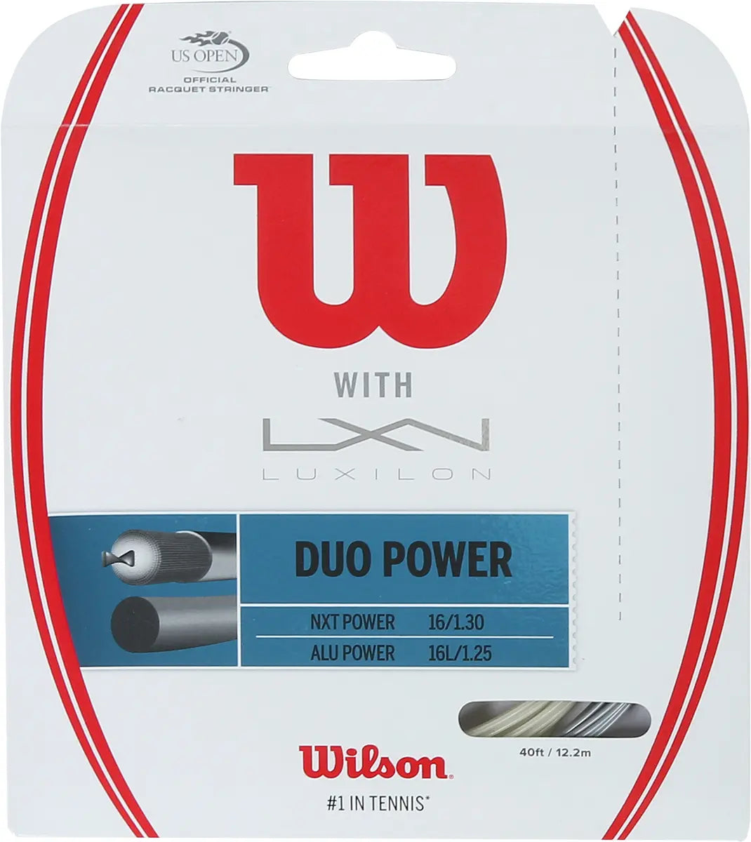 CORDAJE WILSON DUO POWER: LUXILON ALU POWER & WILSON NXT POWER 1.25 (12,20 METROS)