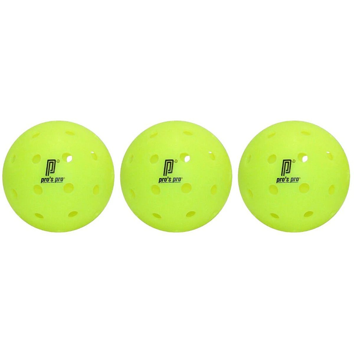 PACK DE 3 PELOTAS DE PICKLEBALL PRO'S PRO OUTDOOR