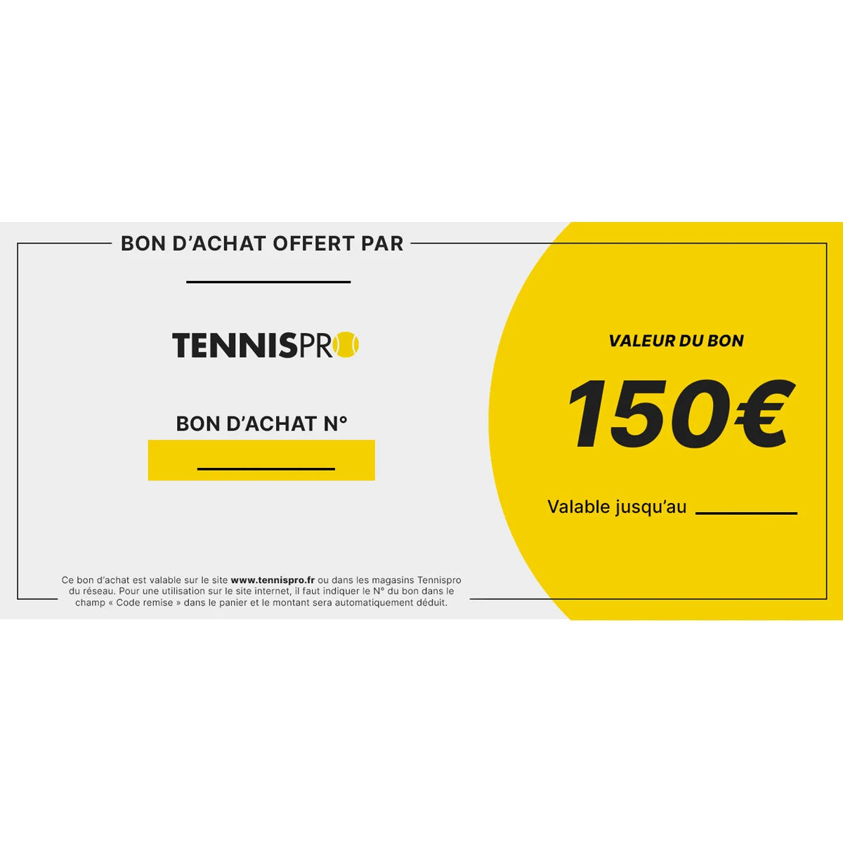 CHEQUE REGALO TENNISPRO 150€