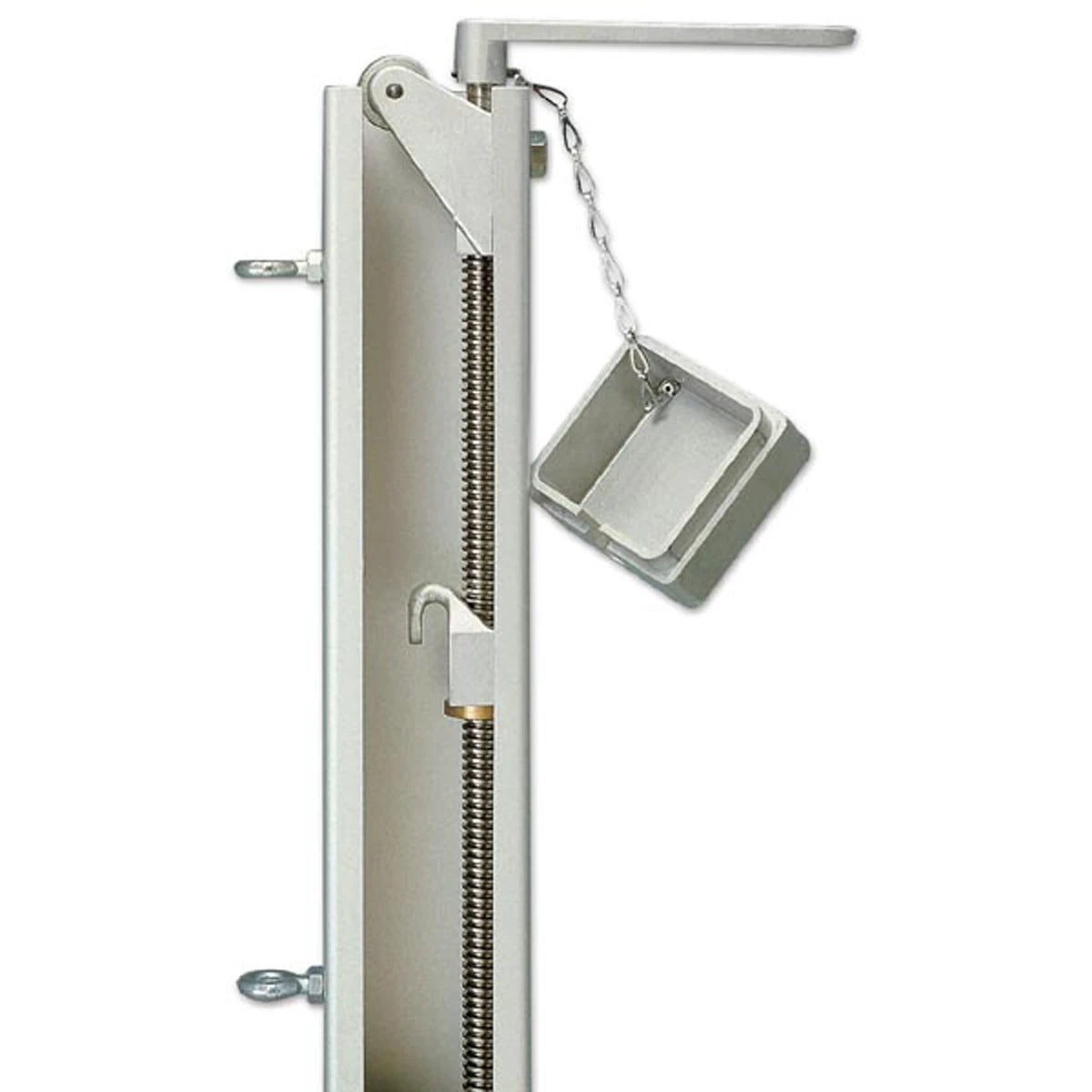 PAR DE POSTES DE ALUMINIO BLANCO TUBO CUADRADO 80MM