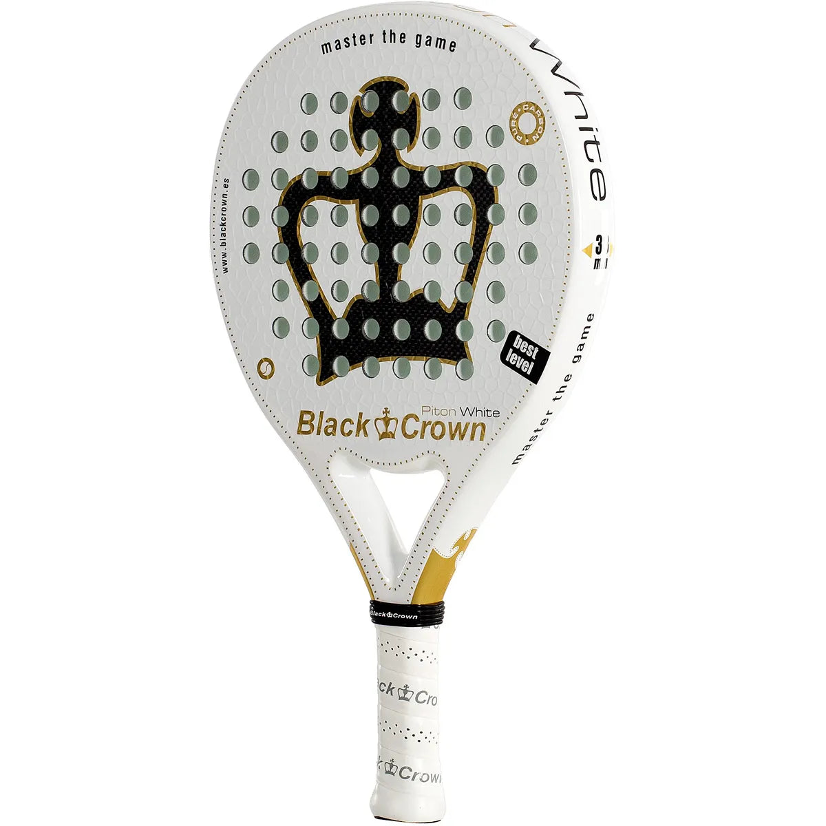 RAQUETA DE PÁDEL BLACK CROWN PITON WHITE
