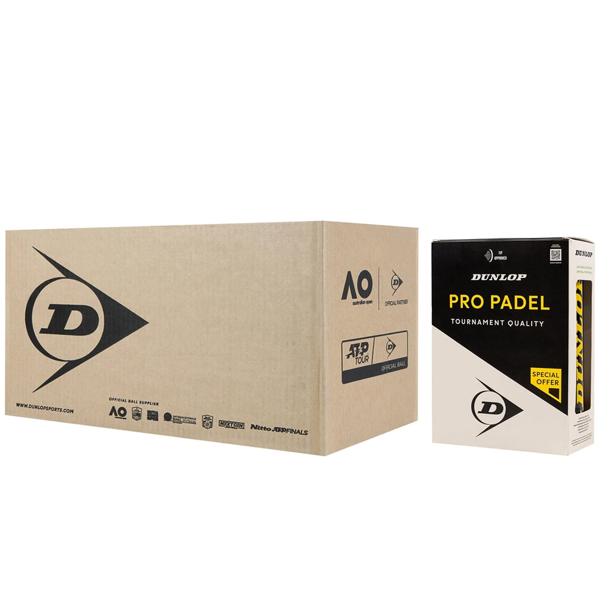 CAJA DE 12 BIPACKS DE 3 PELOTAS DUNLOP PRO PADEL