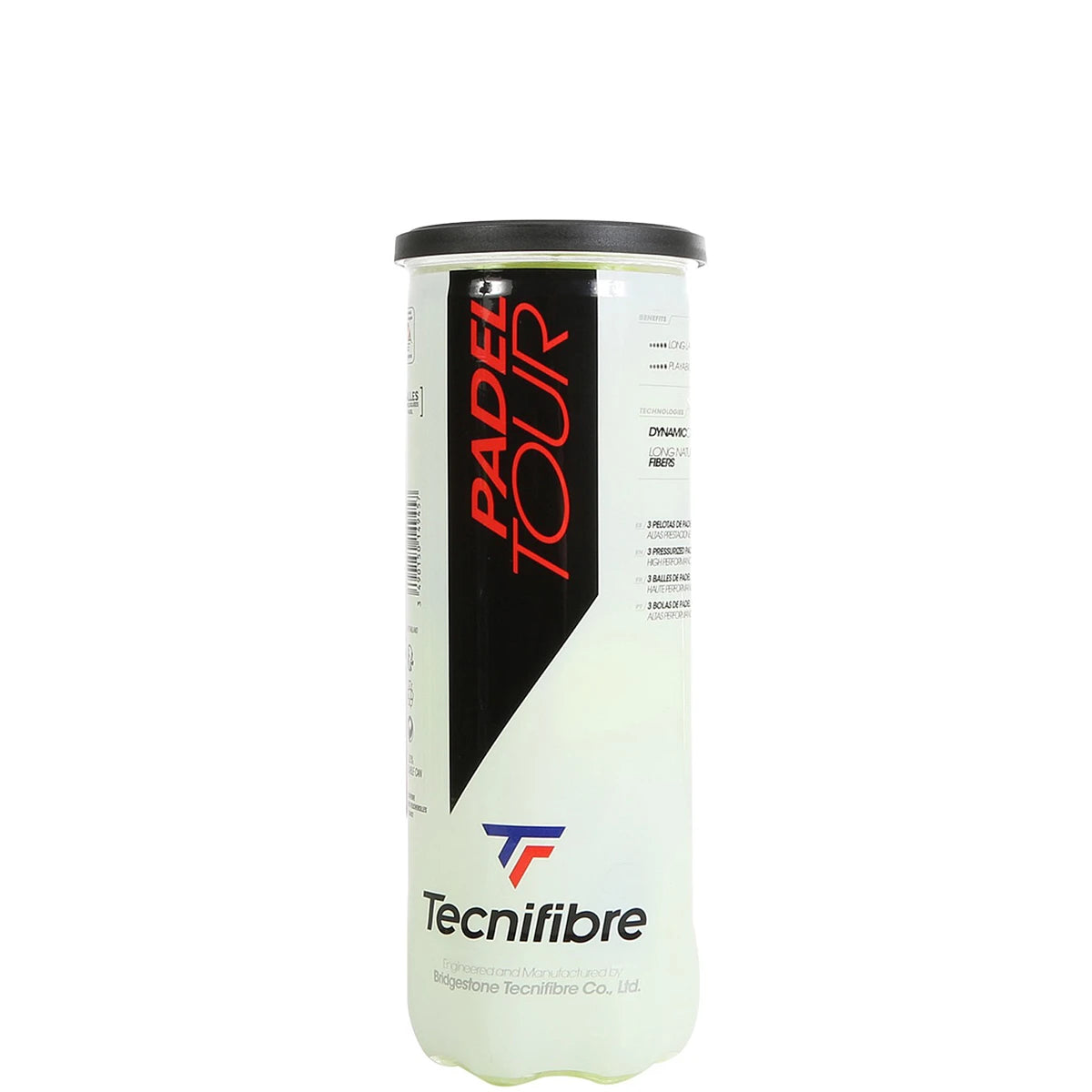 TUBO DE 3 PELOTAS DE PÁDEL TECNIFIBRE TOUR