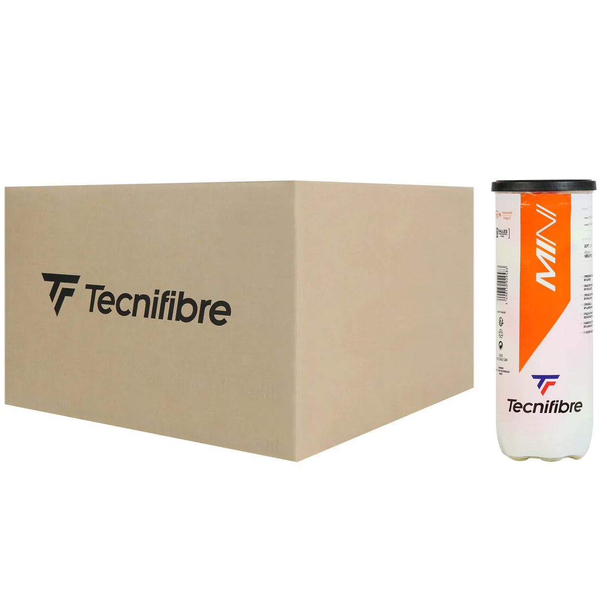 CAJA DE 24 TUBOS DE 3 PELOTAS TECNIFIBRE MINI TENIS
