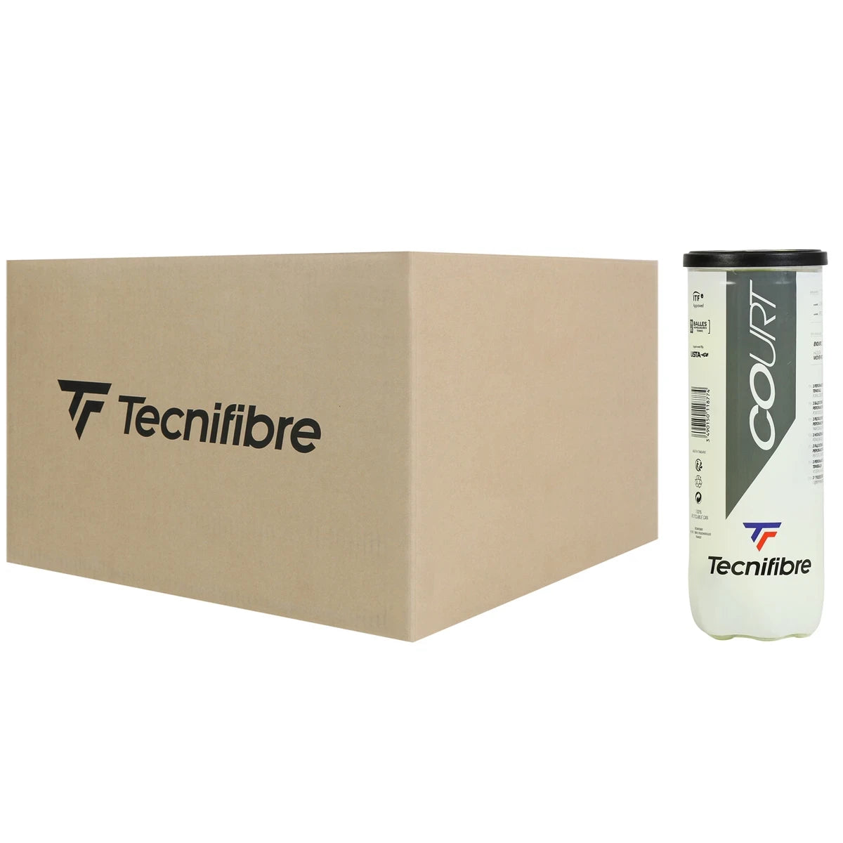 CAJAS DE 36 TUBOS DE 3 PELOTAS TECNIFIBRE COURT