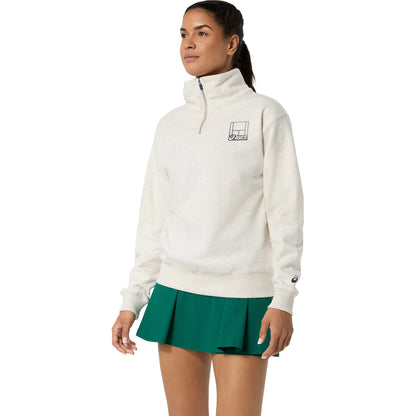 SUDADERA ASICS MUJER CORTA GRAPHIC 1/2 CREMALLERA
