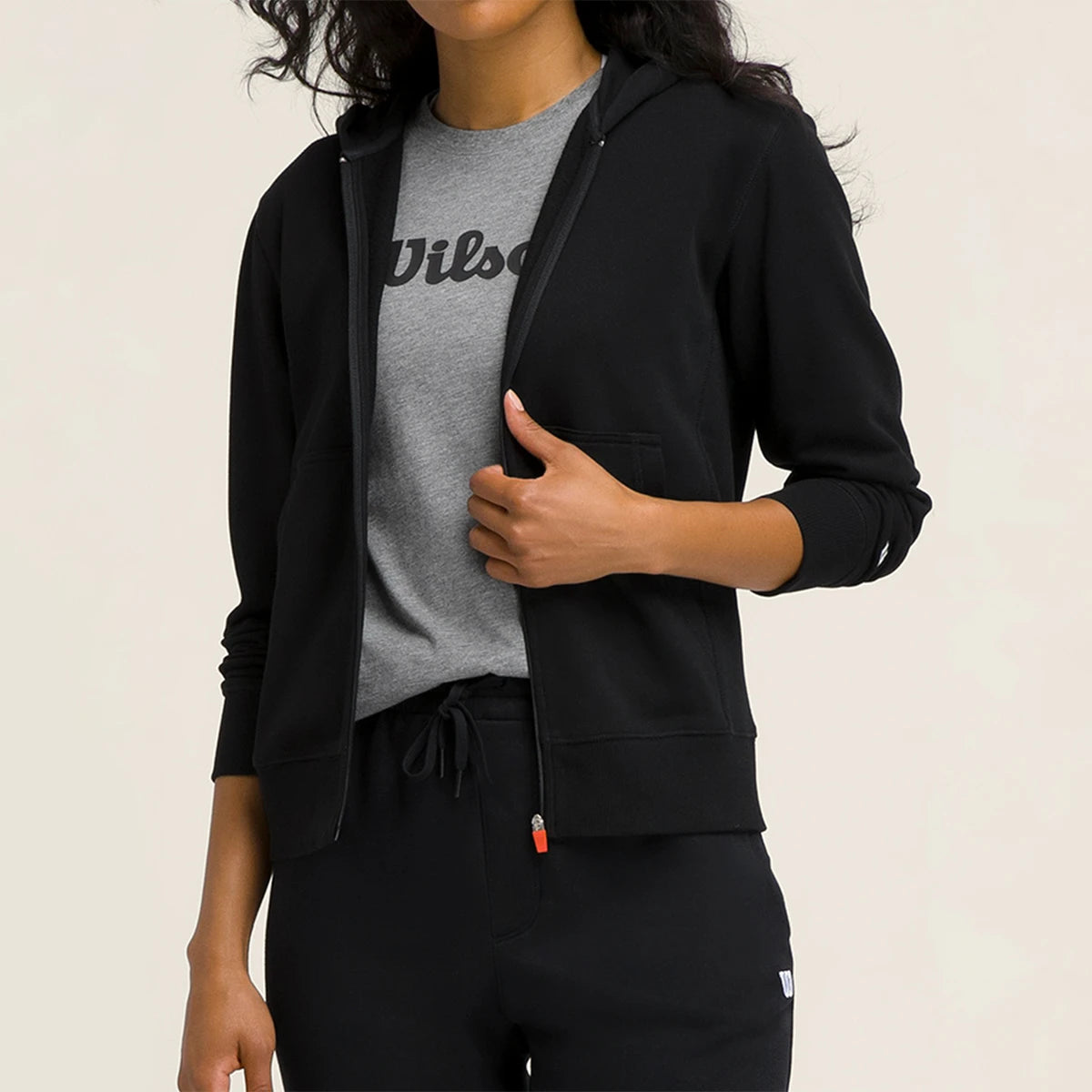SUDADERA CON CAPUCHA WILSON MUJER TEAM ZIP