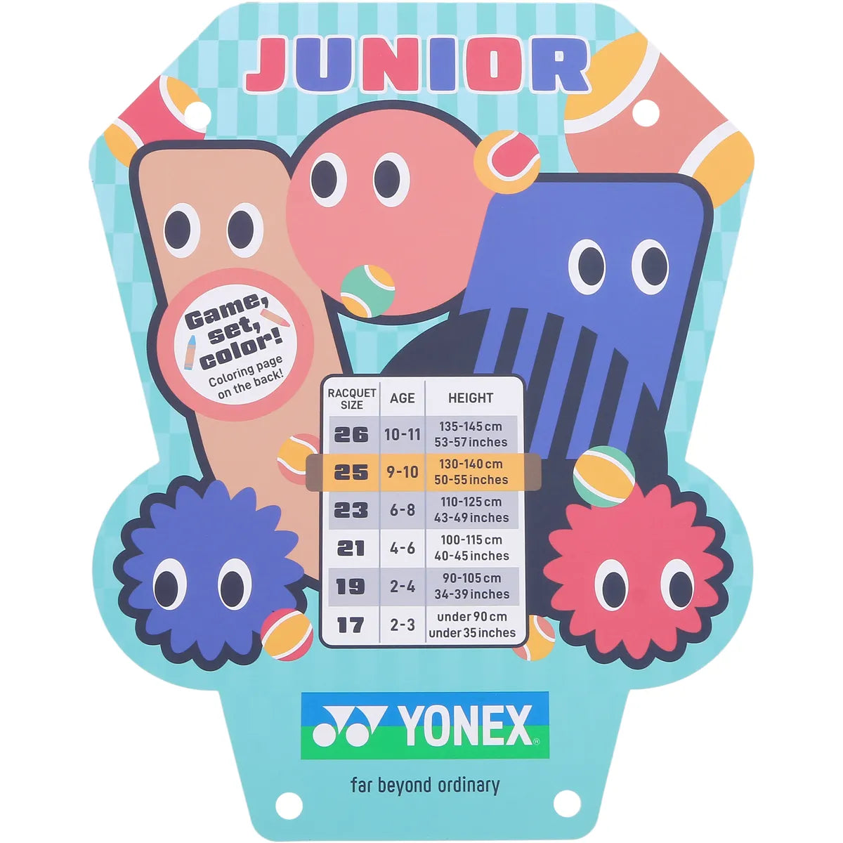 RAQUETA YONEX JUNIOR 25 OCEAN BLUE