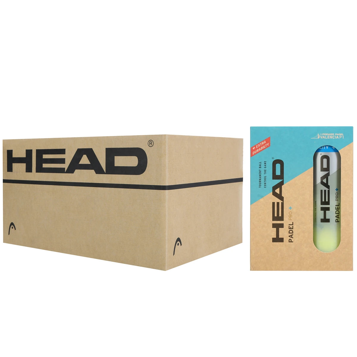 Caja de 12 Packs de 2 Tubos de 3 Pelotas Head Padel Pro+ Valencia