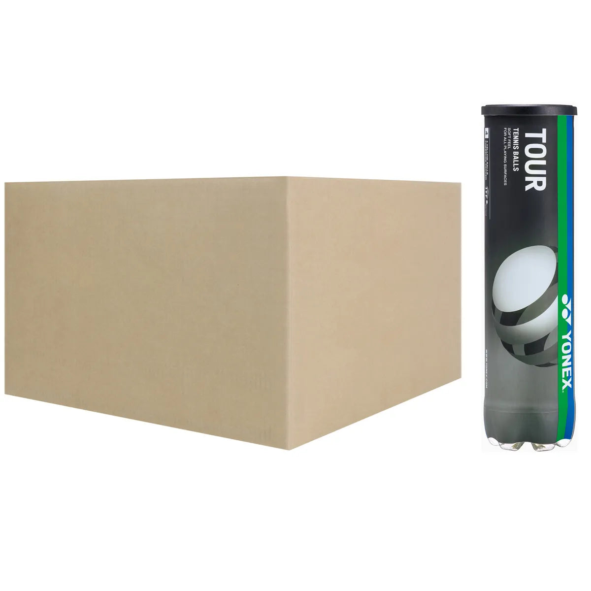 CAJA DE 18 TUBOS DE 4 PELOTAS YONEX TOURNAMENT