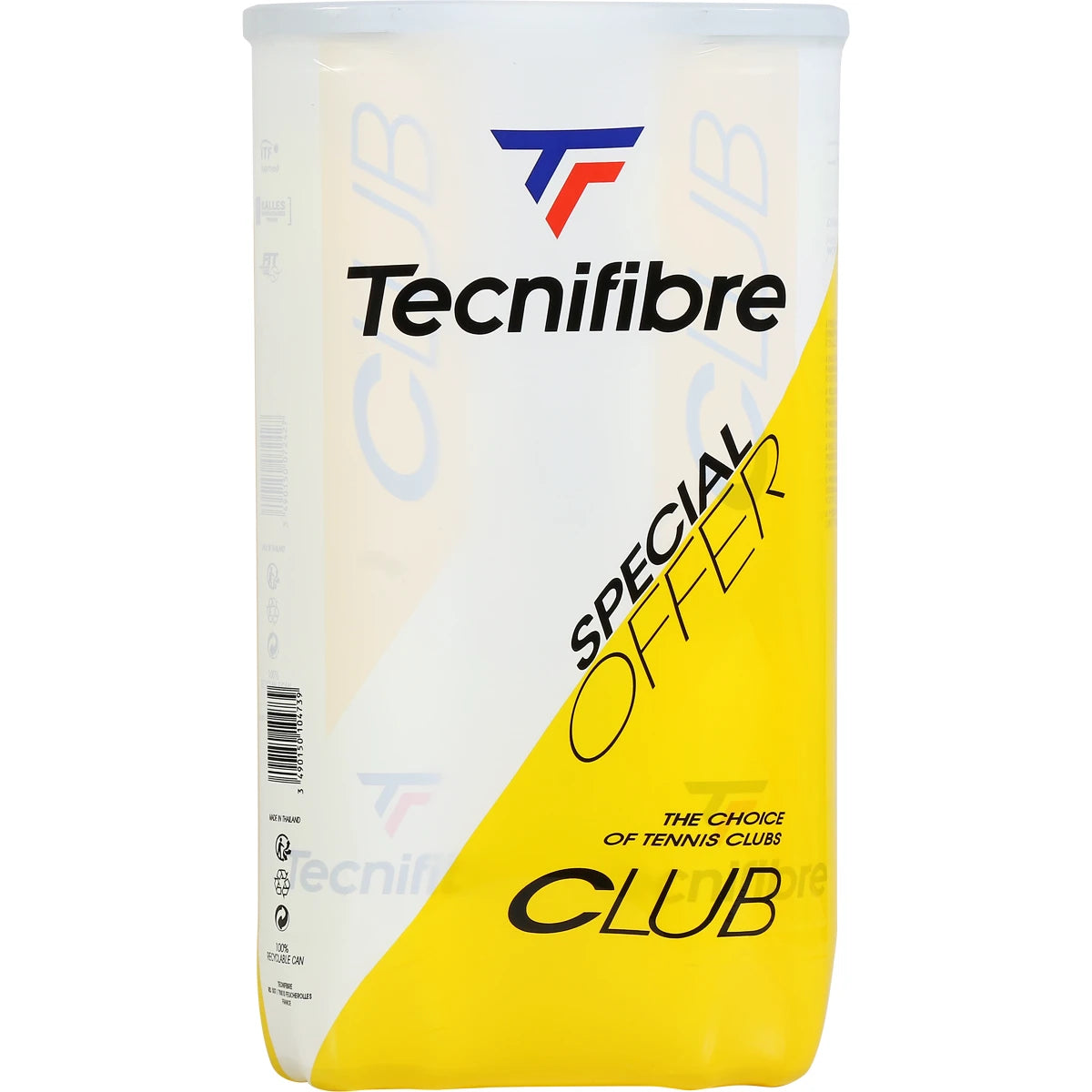 BIPACK DE 4 PELOTAS TECNIFIBRE CLUB