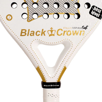 RAQUETA DE PÁDEL BLACK CROWN PITON WHITE SOFT