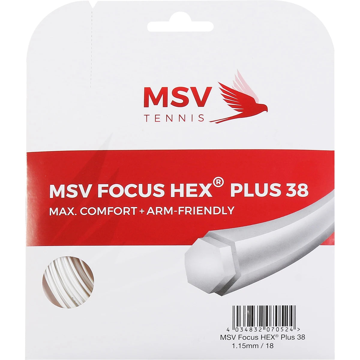 CORDAJE MSV FOCUS HEX PLUS 38 (12 METROS)