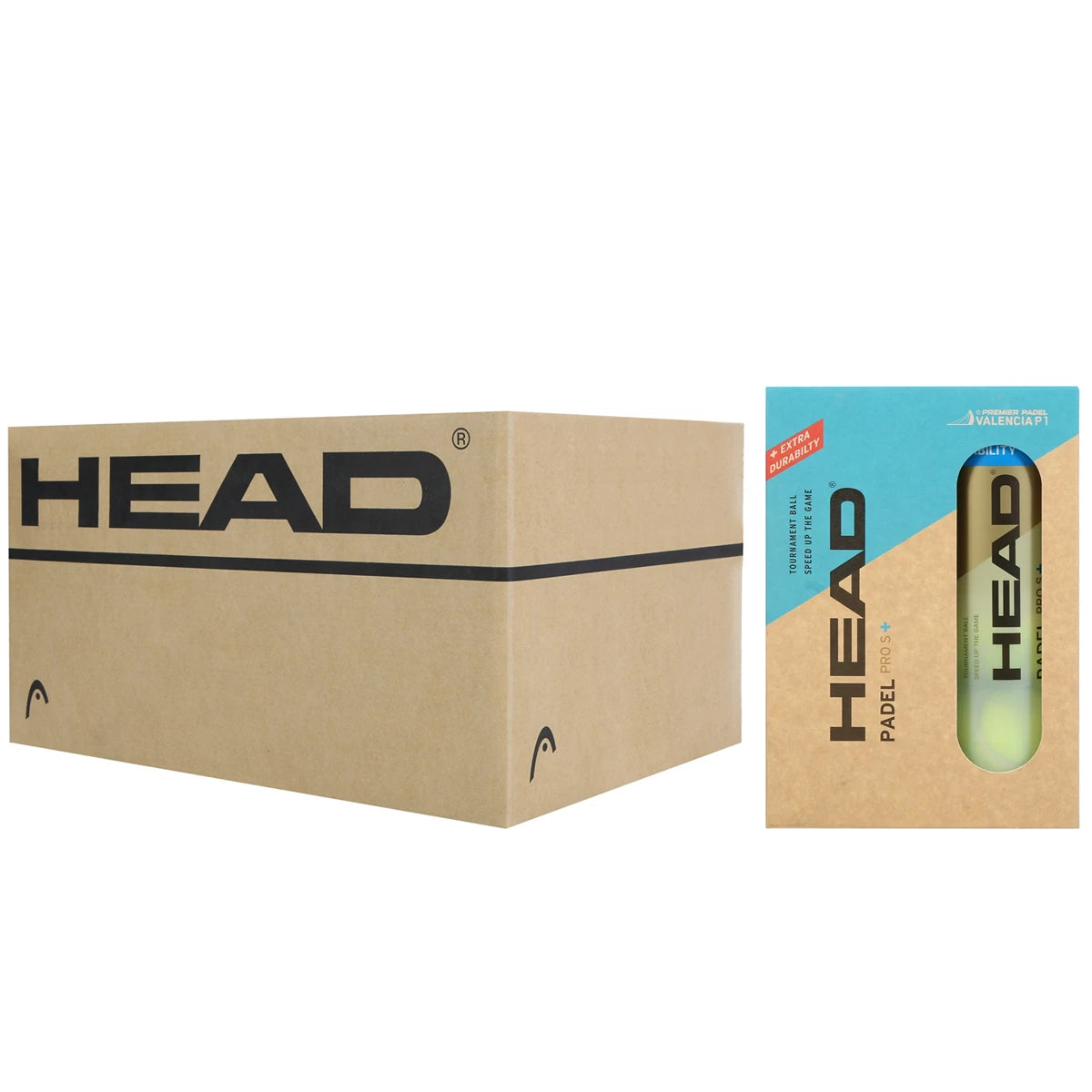 Caja de 12 Packs de 2 Tubos de 3 Pelotas Head Padel Pro S+ Valencia