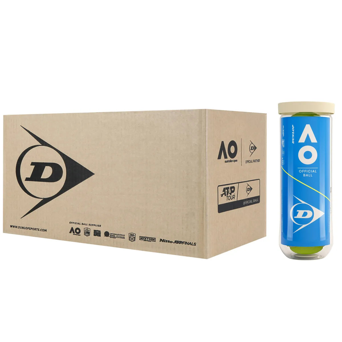 CAJA DE 24 TUBOS DE 3 PELOTAS DUNLOP AUSTRALIAN OPEN
