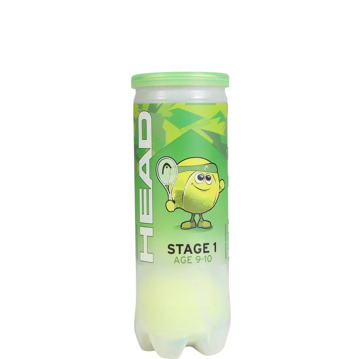 TUBO DE 3 PELOTAS HEAD TIP VERDE