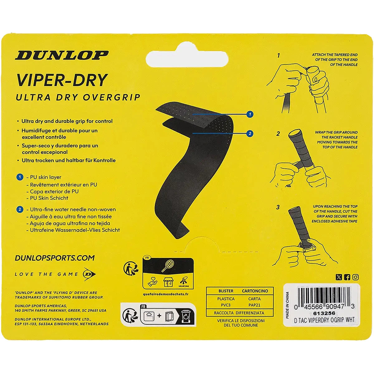 SOBREGRIPS DUNLOP VIPER-DRY x3