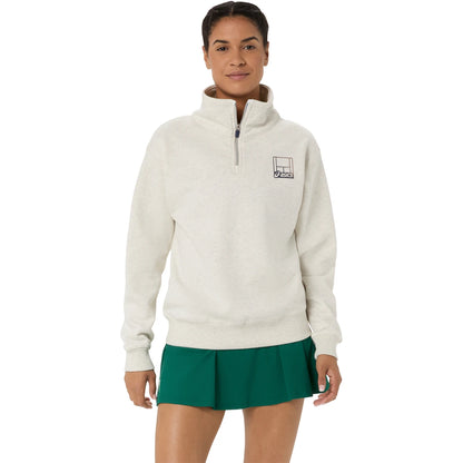 SUDADERA ASICS MUJER CORTA GRAPHIC 1/2 CREMALLERA