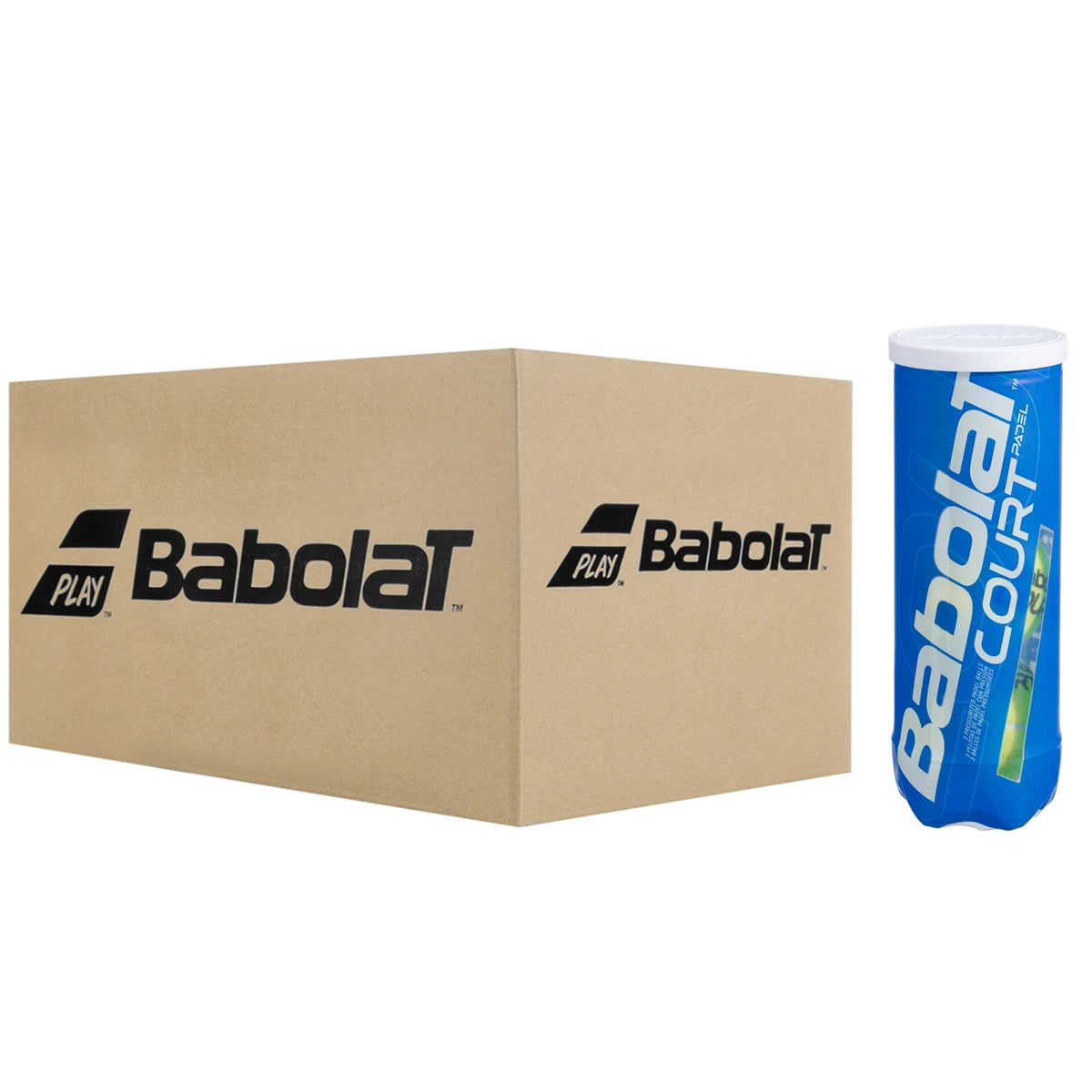 CAJA DE 24 TUBOS DE 3 PELOTAS DE PÁDEL BABOLAT COURT