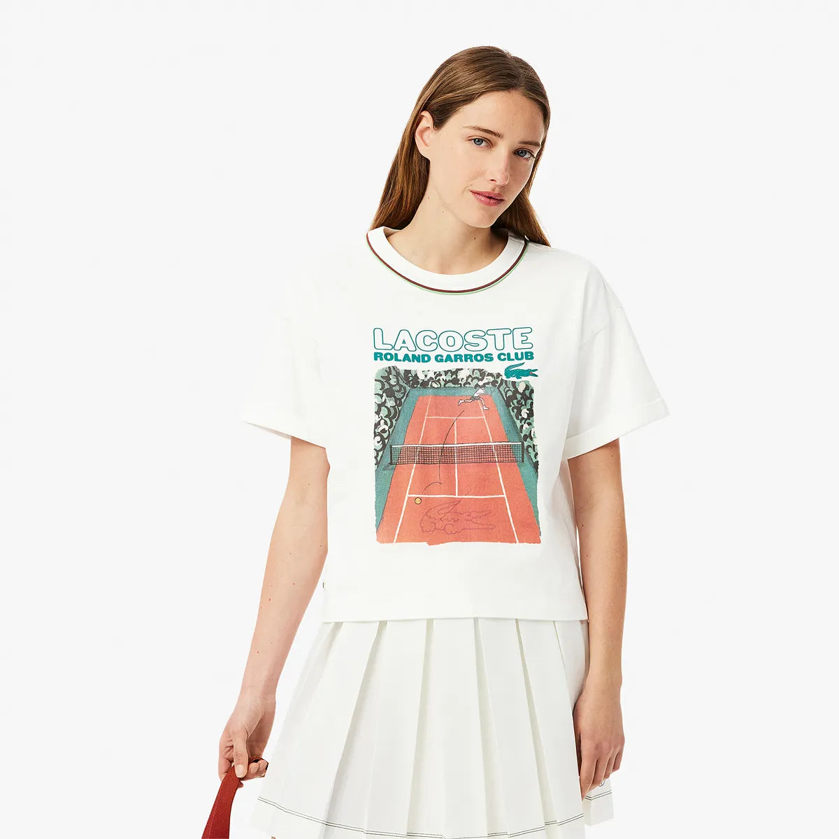 CAMISETA LACOSTE MUJER ROLAND-GARROS CLUB