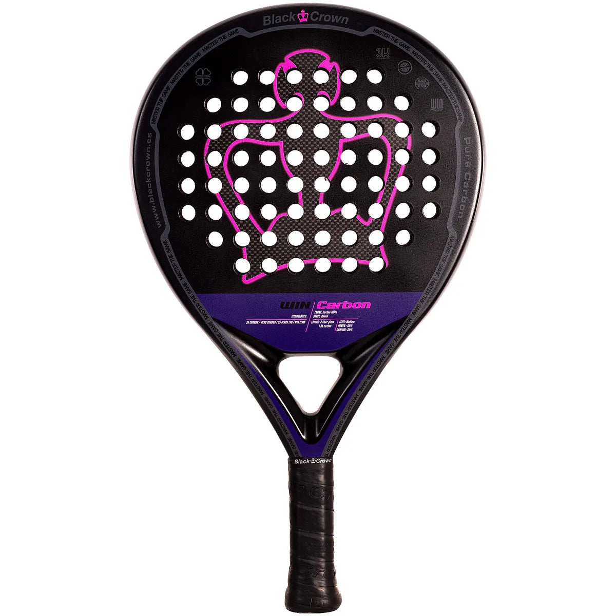 RAQUETA DE PÁDEL BLACK CROWN WIN CARBON