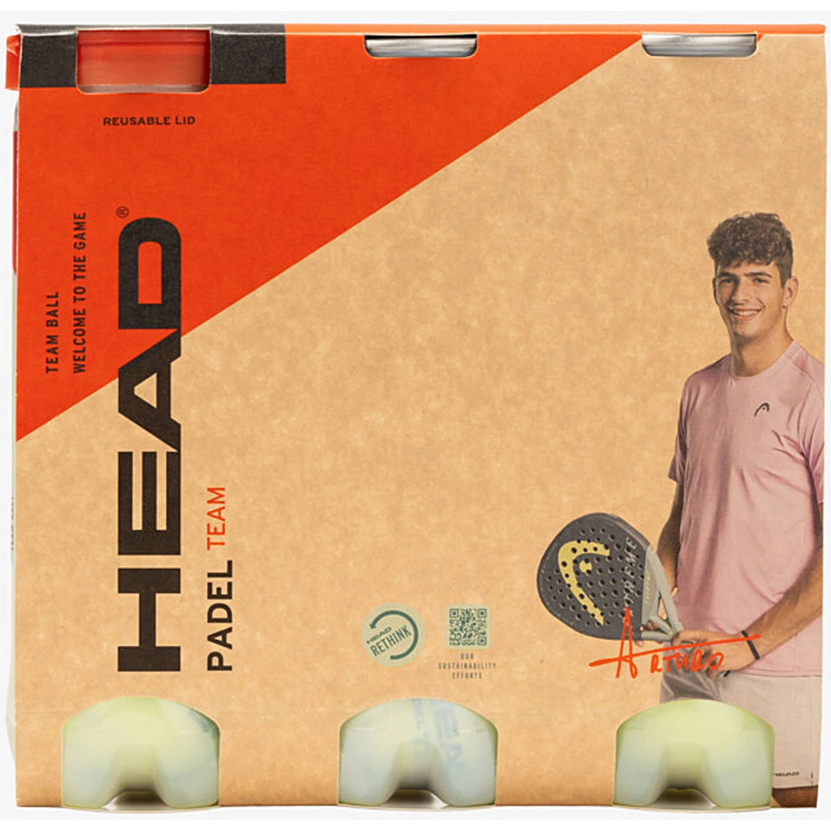 PACK DE 3 TUBOS DE 3 PELOTAS HEAD PADEL