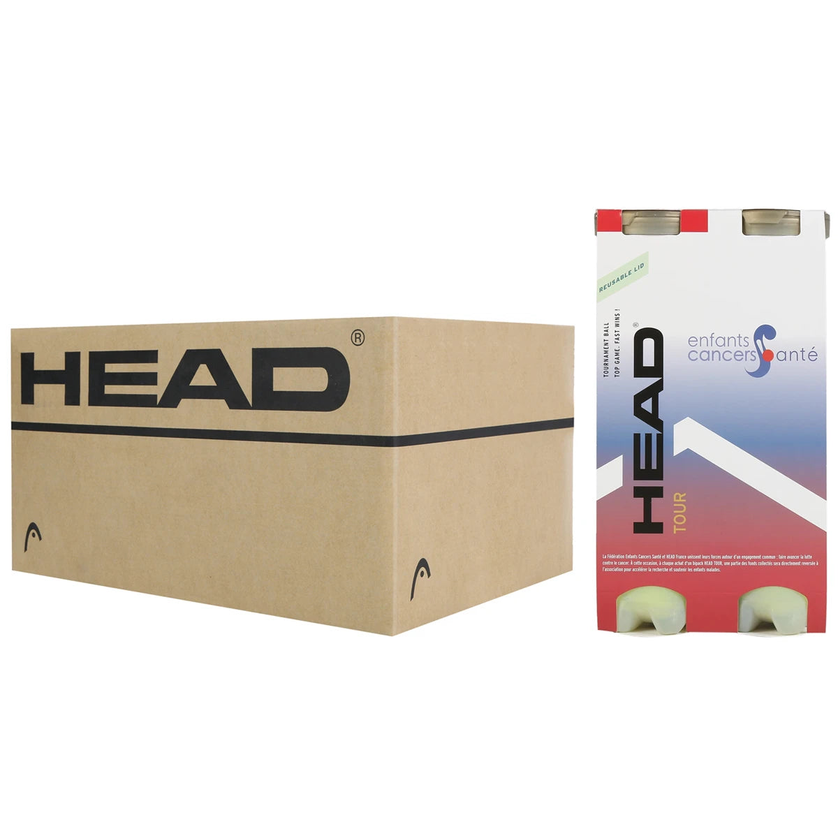 Caja de 18 Bipacks de 4 Pelotas Head Tour Ecs