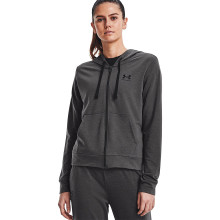 SUDADERA CON CAPUCHA Y CREMALLERA UNDER AMOUR MUJER RIVAL TERRY 