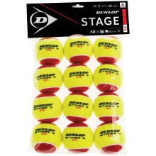 BOLSITA DE 12 PELOTAS DUNLOP MINI TENNIS STAGE 3 