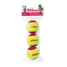 BOLSITA DE 3 PELOTAS WILSON STARTER RED