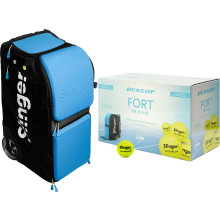 PACK SLINGER GRAND SLAM PACK + CAJA DE 72 PELOTAS SLINGER - DUNLOP FORT TR PLUS