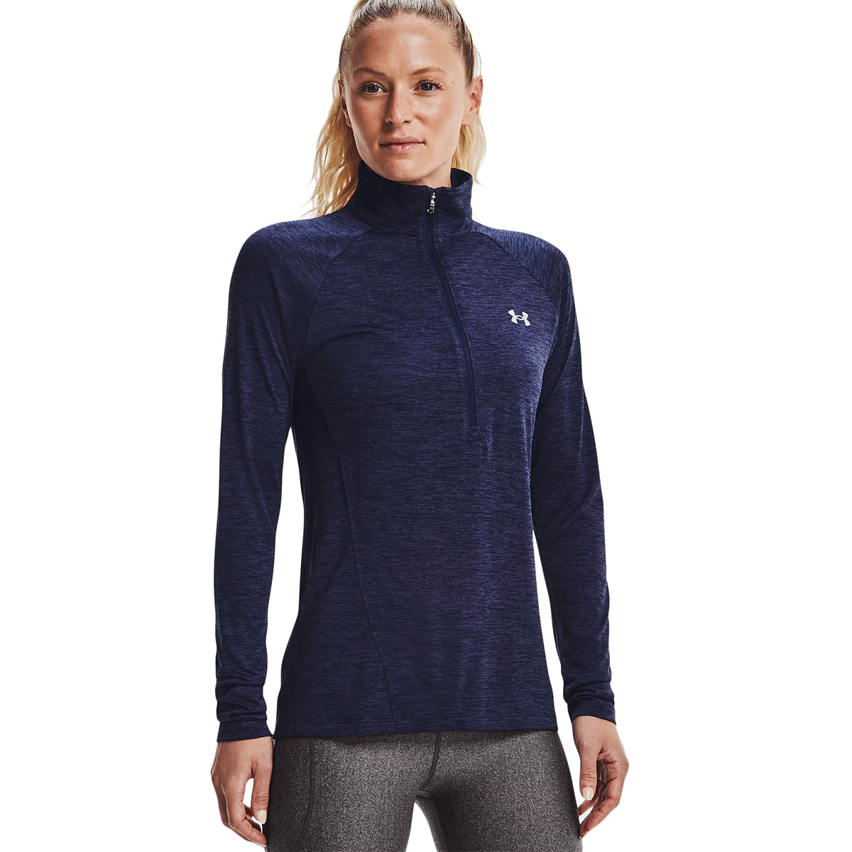 CAMISETA UNDER ARMOUR MUJER MANGA LARGA TWIST 1/2 CREMALLERA - UNDER ARMOUR  - Mujer - Ropa