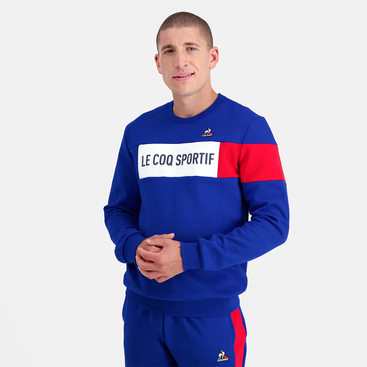 Sudadera le coq sportif blanca 2025