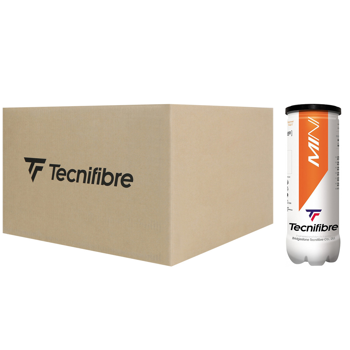 CAJA DE 24 BOTES DE 3 PELOTAS TECNIFIBRE MINI TENIS