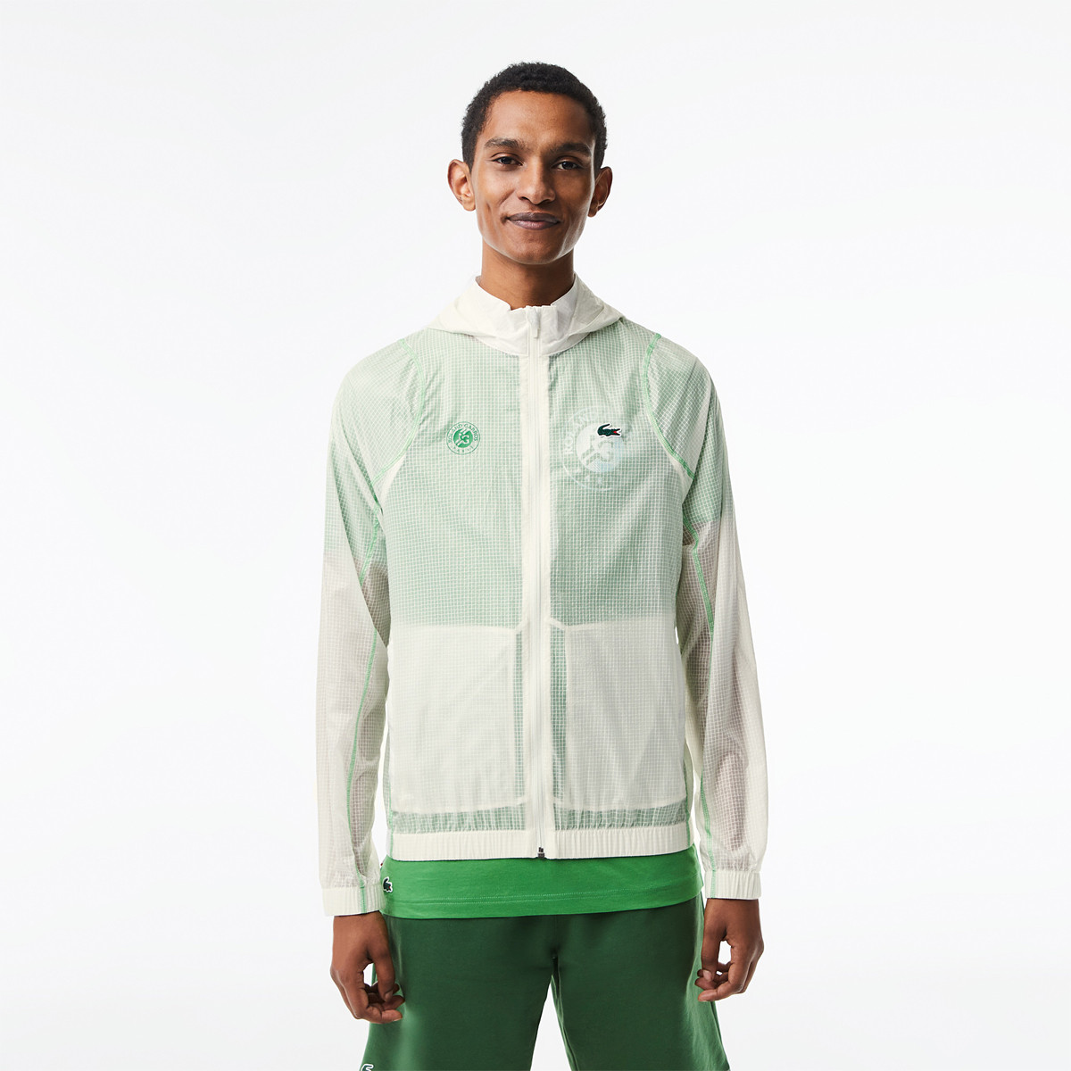 CHAQUETA LACOSTE ROLAND GARROS CON CAPUCHA Y CREMALLERA LACOSTE Hombre Ropa Tennispro