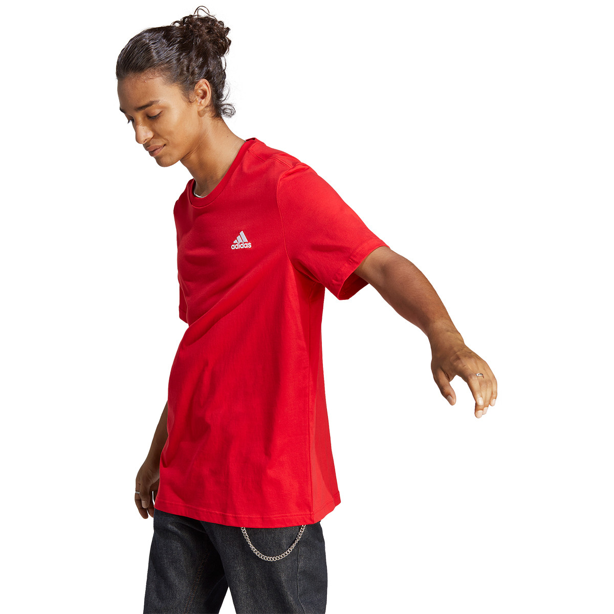 Camiseta adidas hot sale roja hombre
